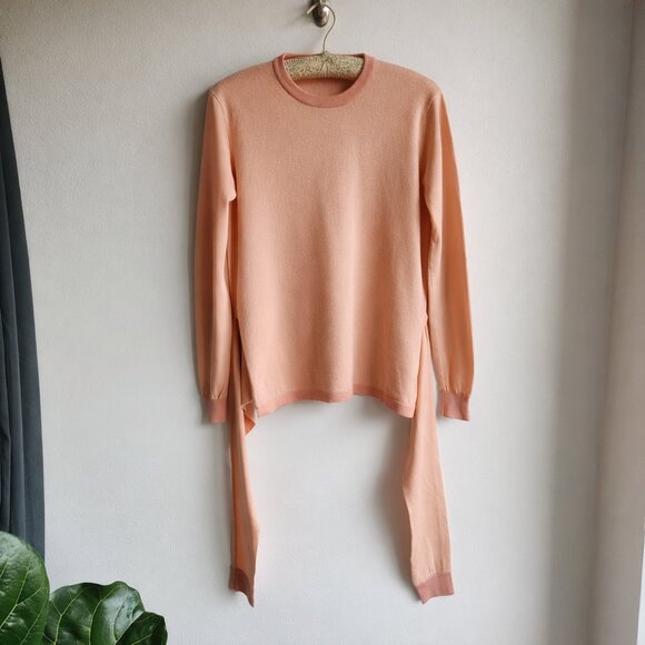Maje Meryla Peach Tie-Waist Wool Sweater - Sz M - WORN ONCE - Picture 3 of 16
